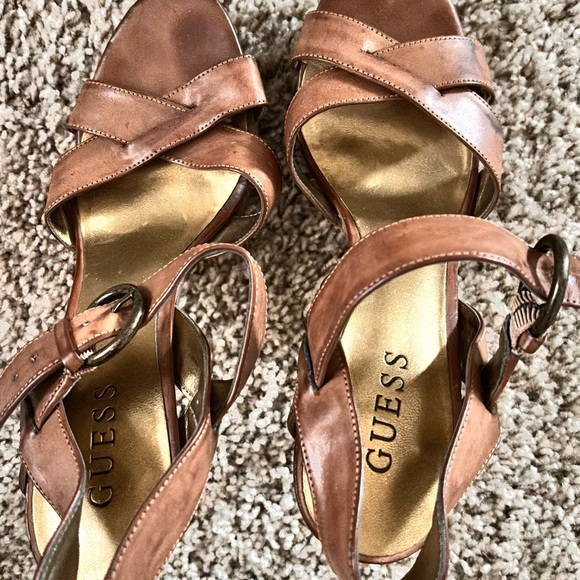 Hi heels open toe -brown - Picture 3 of 3